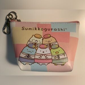 Gently used Sumikko Gurashi coin purse with keychain
